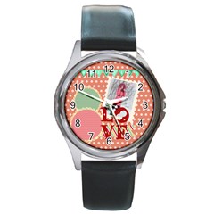 love - Round Metal Watch