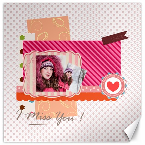 Love By Ki Ki 15.2 x15.41  Canvas - 1