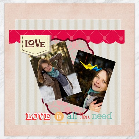 Love By Ki Ki 11.4 x11.56  Canvas - 1