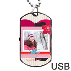 love - Dog Tag USB Flash (Two Sides)