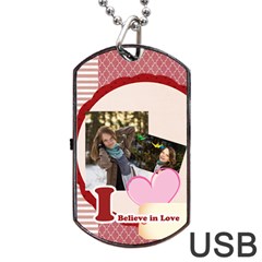 love - Dog Tag USB Flash (Two Sides)