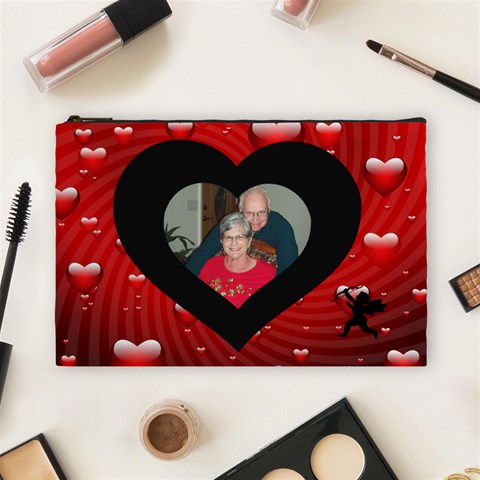 Love Large Cosmetic Bag 2 By Joy Johns Front