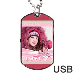 love - Dog Tag USB Flash (Two Sides)