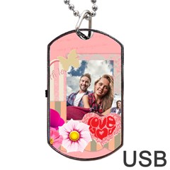 love - Dog Tag USB Flash (Two Sides)