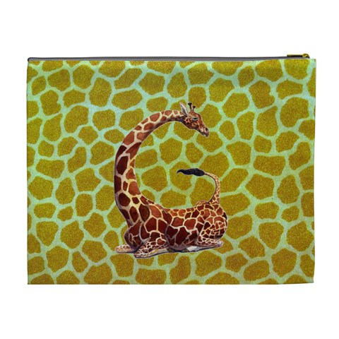 Giraffe Xl Cosmetic Bag By Joy Johns Back