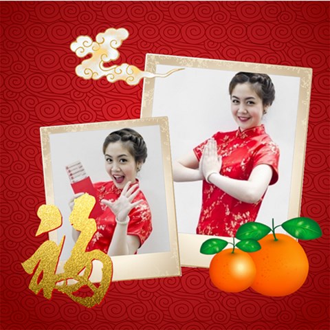 Chinese New Year By Ch 8 x8  Scrapbook Page - 1