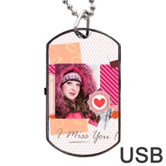 love - Dog Tag USB Flash (Two Sides)