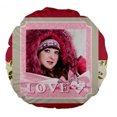 love - Large 18  Premium Round Cushion 