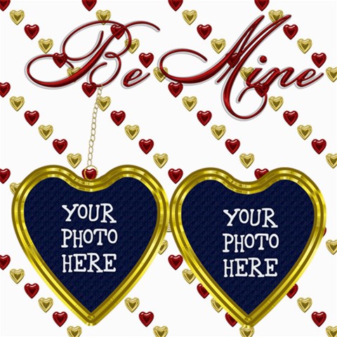 Be Mine Gold & Red Scrapebook Page8x8 By Chere s Creations 8 x8  Scrapbook Page - 1