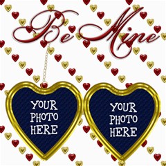 Be Mine Gold & Red Scrapebook Page8x8
