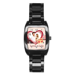 love - Stainless Steel Barrel Watch