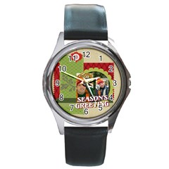 xmas - Round Metal Watch