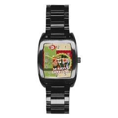 xmas - Stainless Steel Barrel Watch