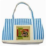 xmas - Striped Blue Tote Bag