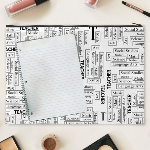 Teacher Xxxl Cosmetic Bag By Lisa Minor Back