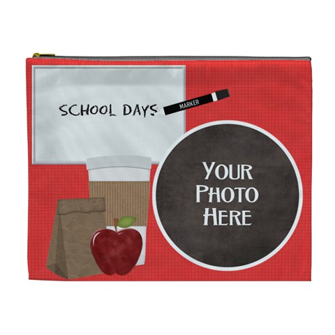 School Days Xxxl Cosmetic Bag By Lisa Minor Front