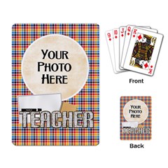 Teacher Playing Cards - Playing Cards Single Design (Rectangle)