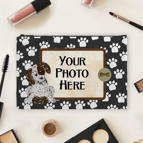Puppy Cosmetic Bag By Lisa Minor Front