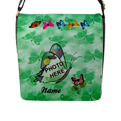 Butterfly Garden flap closure messenger bag - Flap Closure Messenger Bag (L) Butterfly Garden flap closure messenger bag - Flap Closure Messenger Bag (L)