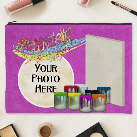Artist Xxxl Cosmetic Bag By Lisa Minor Front