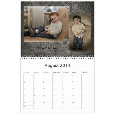 Calendar Lil Tiger2 By Tammy Gatten Aug 2014