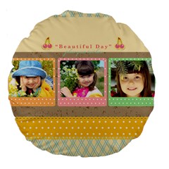 kids - Large 18  Premium Round Cushion 