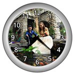 Koi pond wallclock - Wall Clock (Silver)