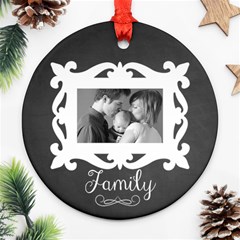 Chalkboard round ornament- 2 sides - Round Ornament (Two Sides)