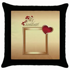 My Sweetheart Throw Pillow - Throw Pillow Case (Black)