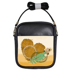 Love in yellow sling bag - Girls Sling Bag