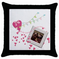 Throw Pillow Case (Black)