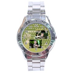 green, nature - Stainless Steel Analogue Watch