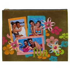 Tropical Fun Flowers XXXL cosmetic bag - Cosmetic Bag (XXXL)