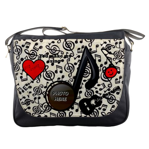 Music Messenger Bag By Joy Johns Front