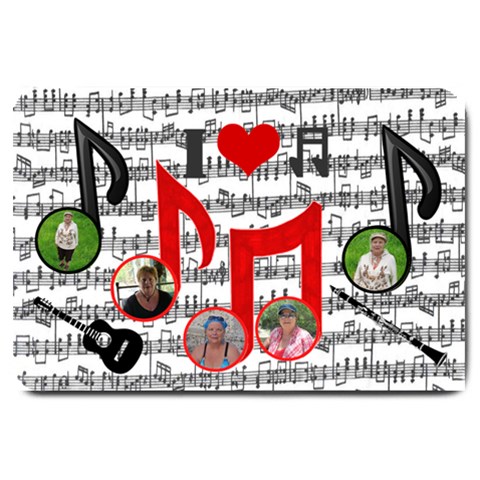 Music Large Door Mat By Joy Johns 30 x20  Door Mat