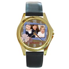 mothers day - Round Gold Metal Watch