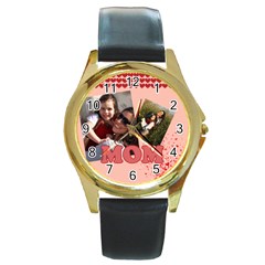 mothers day - Round Gold Metal Watch mothers day - Round Gold Metal Watch