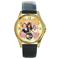 mothers day - Round Gold Metal Watch mothers day - Round Gold Metal Watch