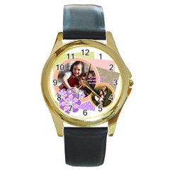 mothers day - Round Gold Metal Watch