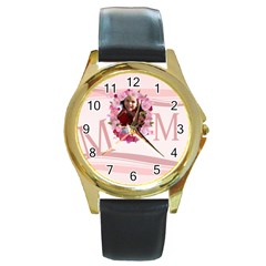 mothers day - Round Gold Metal Watch