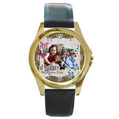 mothers day - Round Gold Metal Watch