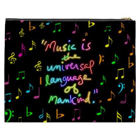 Music Xxxl Cosmetic Bag By Joy Johns Back