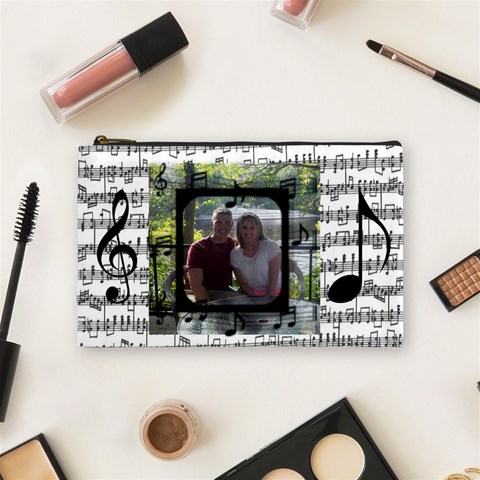 Music Medium Cosmetic Bag By Joy Johns Front