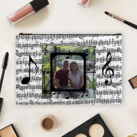 Music Large Cosmetic Bag By Joy Johns Front