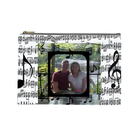 Music Large Cosmetic Bag By Joy Johns Front