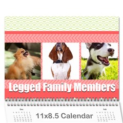 dog - Wall Calendar 11  x 8.5  (18 Months)