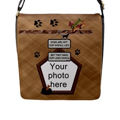 Dog Flap Closure Messenger Bag - Flap Closure Messenger Bag (L)