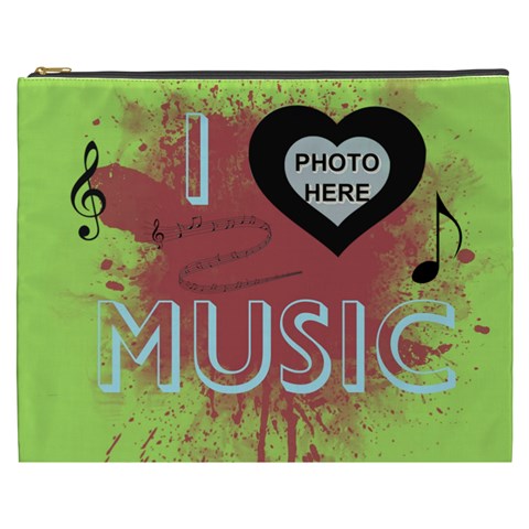 Music Xxxl Cosmetic Bag By Joy Johns Front