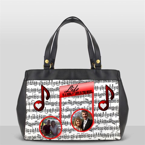 Music Office Handbag, 2 Sides By Joy Johns Back