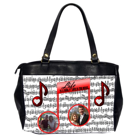 Music Office Handbag, 2 Sides By Joy Johns Back
